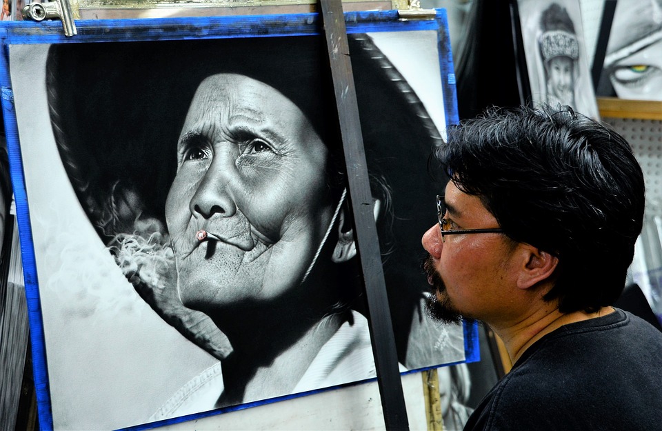 Portret laten tekenen in Thailand