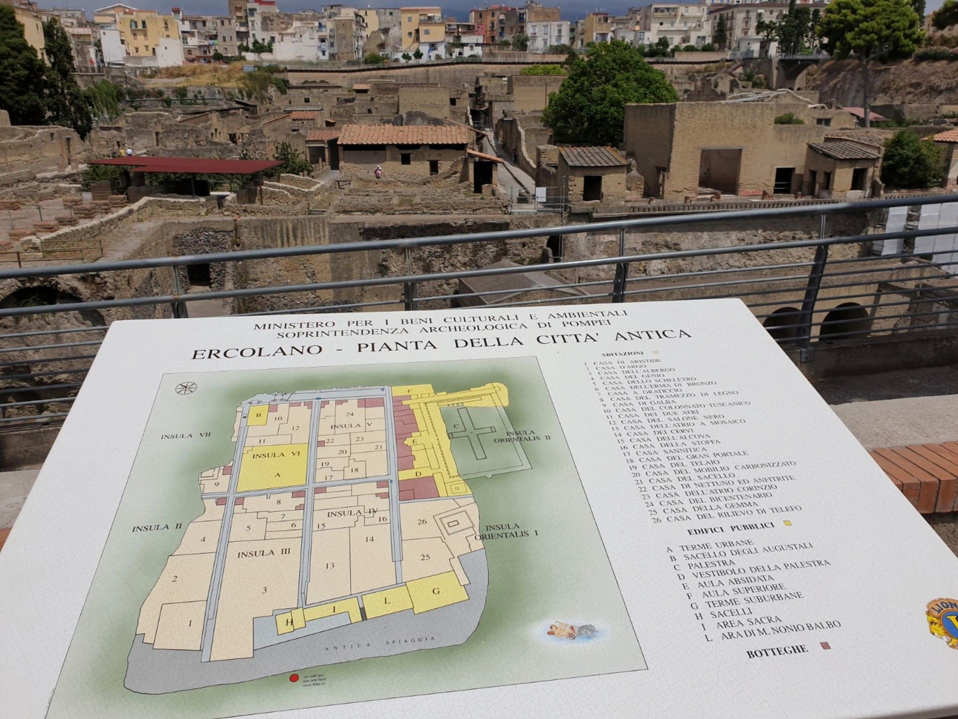 Overzicht over Parco Ercolano